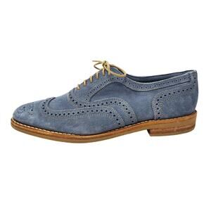 Allen Edmonds Shoes Mens 12 Neumok Wingtip Oxford Lace Up Blue Dress Shoes